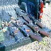 tailgate of Thompson's and a AK
